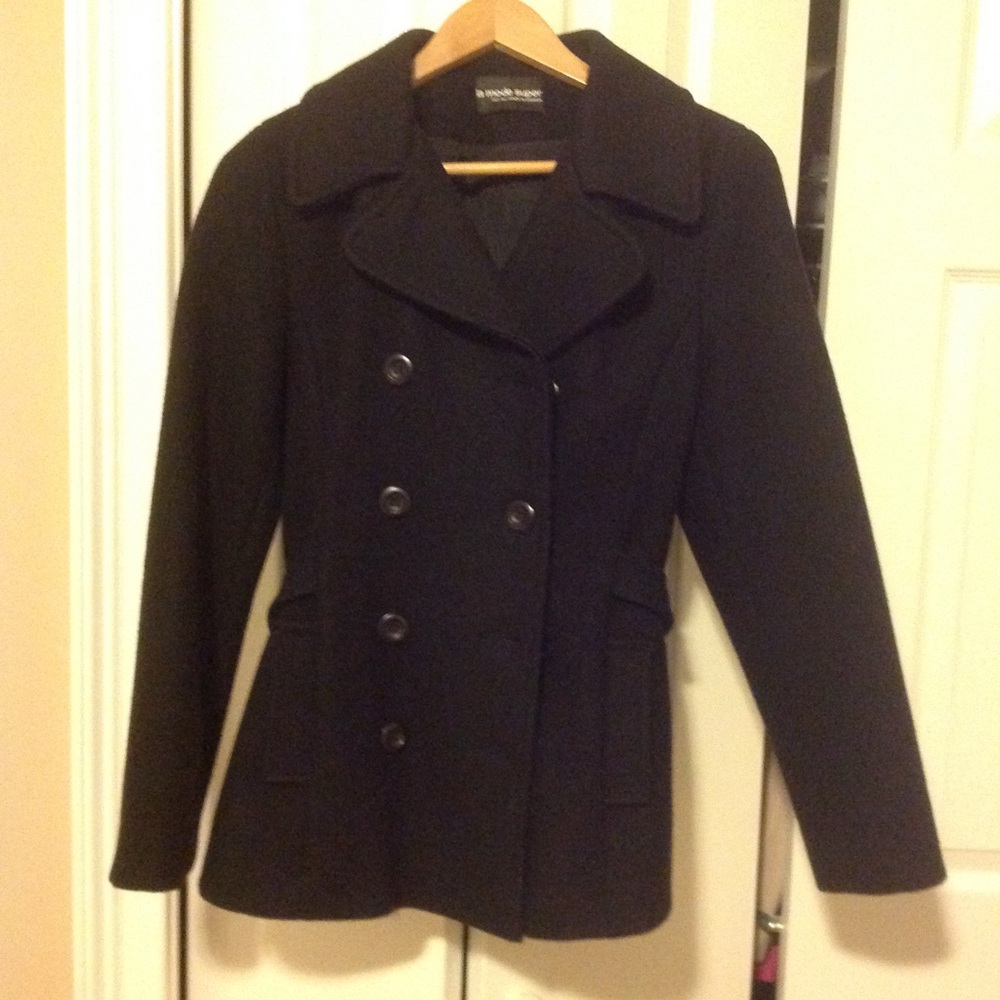 Black pea coat